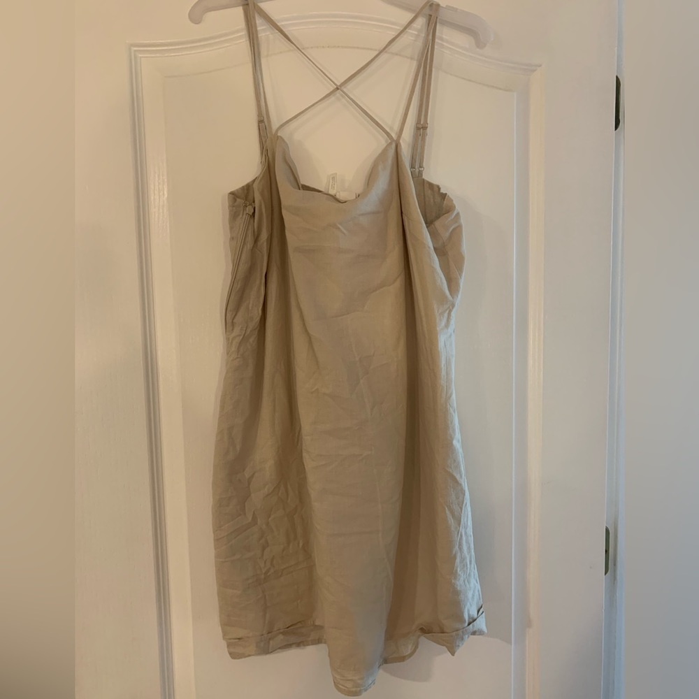 H&M Tan Linen Dress NWT